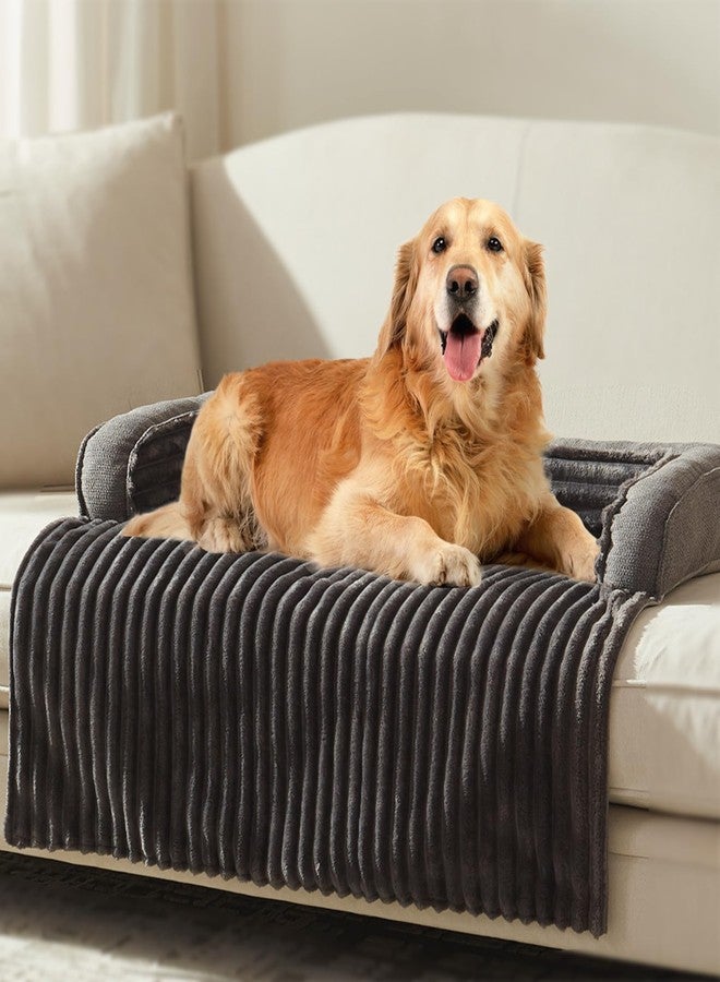 WINDRACING Luxury Dog Couch Bed, Washable Calming Dog Couch Cover, Couch Protector for Dogs, Waterproof Sofa Bed, Pet Bed Mats for Couch, Pet Couch Covers for Sofa Grey (Large 41x37x5inch) ﻿ - Image 1
